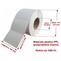 Rotolo da 1000 etichette adesive mm 100x73 in PPL white