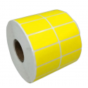 Rotolo da 4000 etichette adesive removibili 50x25 in PPL colore giallo