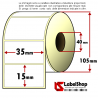 Rotolo da 3000 etichette adesive mm 35x15 Termiche 1 pista anima 40